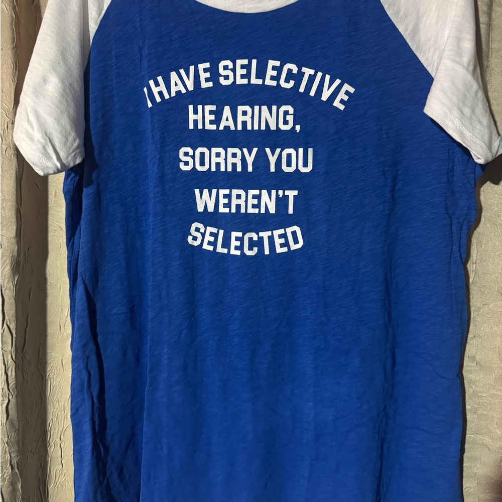Torrid Blue and White Classic Fit Tee